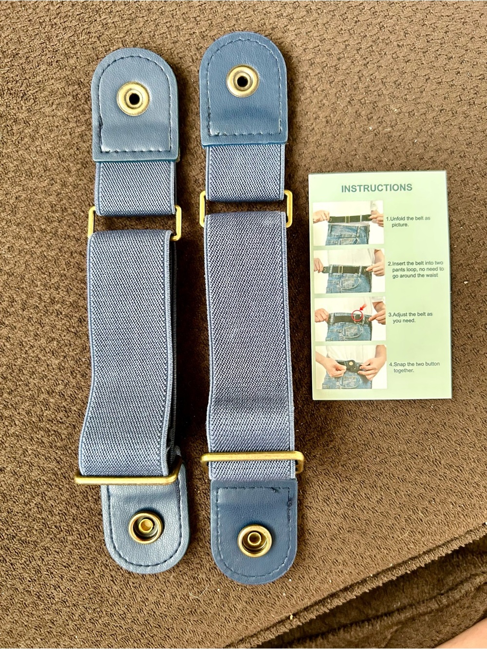 Navy No-Buckle Elastic Waistband Belt - Picture 5 of 6